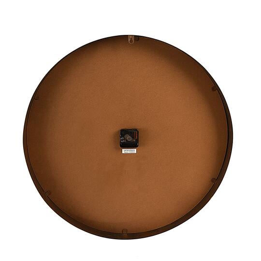 Hello Honey® 23.5'' Metal Wall Clock Mirror with Antiqued Bronze Finish Trim